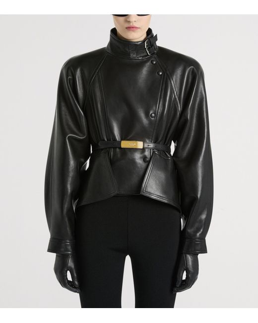Balmain Black Lambskin Leather Jacket