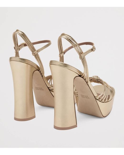 Malone Souliers Metallic Leather Lucille Platform Sandals 125