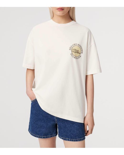 AllSaints White Organic Cotton Sun City Etta T-Shirt