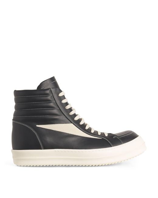 Rick Owens Brown Leather Porterville Vintage High-Top Sneakers for men
