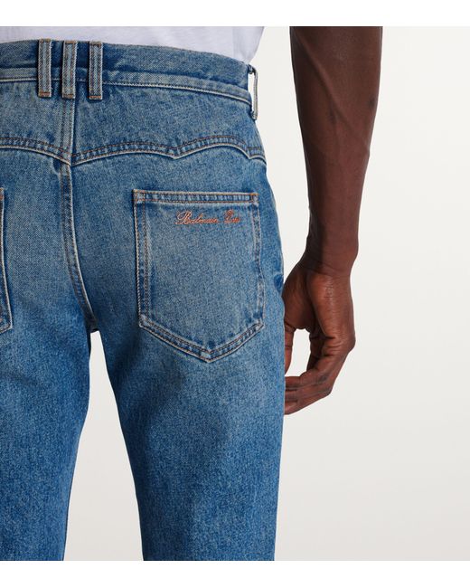 Balmain Blue Vintage Denim Bootcut Jeans for men