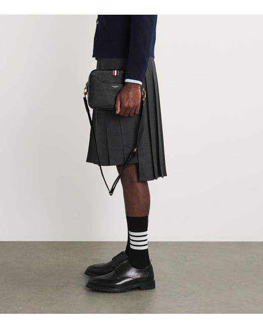 Thom Browne Black Small Camera Bag for men