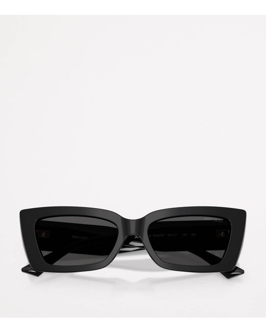 Jimmy Choo Black Cat Eye Logo Sunglasses