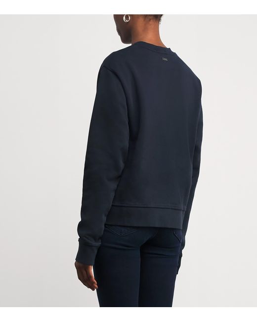 Barbour Blue Cotton Bede Logo Sweatshirt