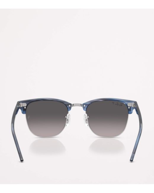 Ray-Ban Gray Rb3016 Clubmaster Square Sunglasses