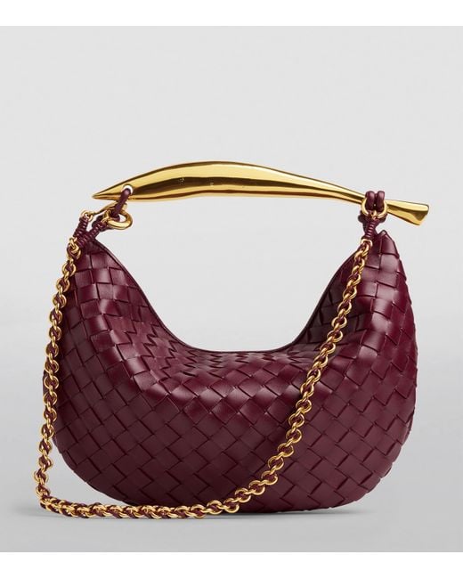 Bottega Veneta Purple Small Leather Sardine Chain Top-Handle Bag