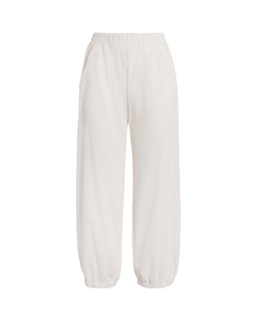ME+EM White Towelling Cropped Sweatpants