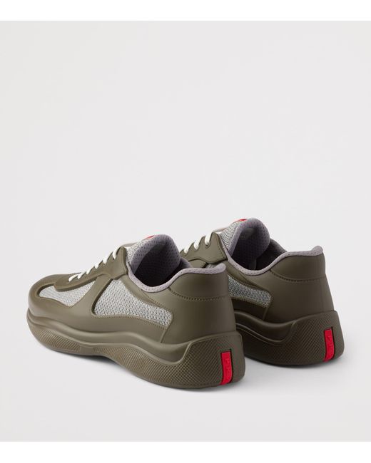 Prada Green Rubber America's Cup Sneakers for men