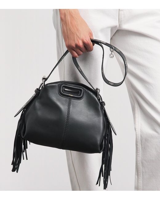 Maje Black Mini Leather Miss M Top-Handle Bag