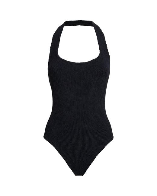 Hunza G Black Halterneck Sandy Swimsuit