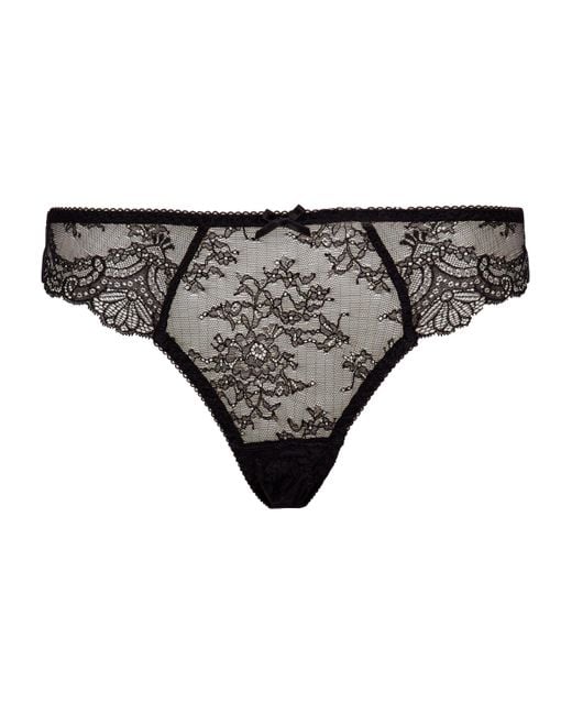 Aubade Gray Lace Brazilian Briefs