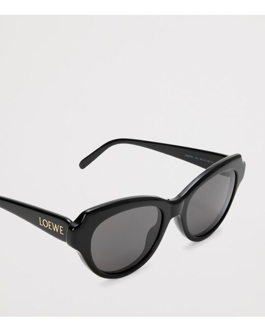 Loewe Black Acetate Swan Slim Sunglasses
