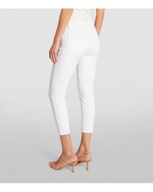 PAIGE White Cropped Hoxton High-Rise Skinny Jeans