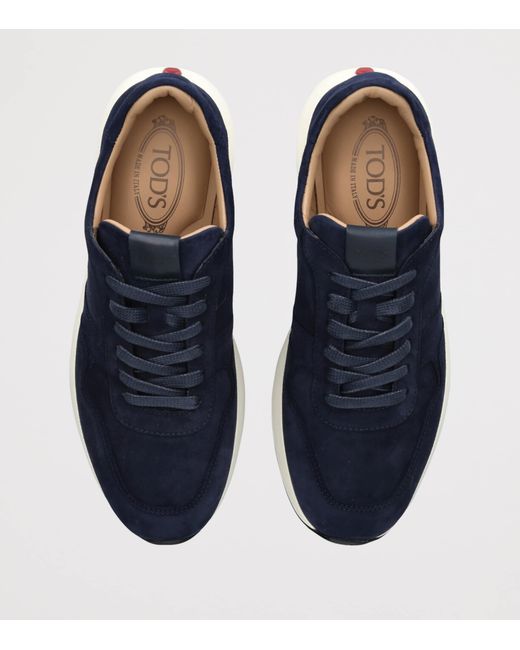 Tod's Blue Suede Allacciato 79K Sneakers for men