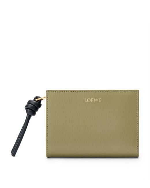 Loewe Green Knot Compact Wallet