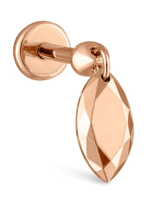 Maria Tash Natural Faceted Marquise Threaded Charm Single Earring