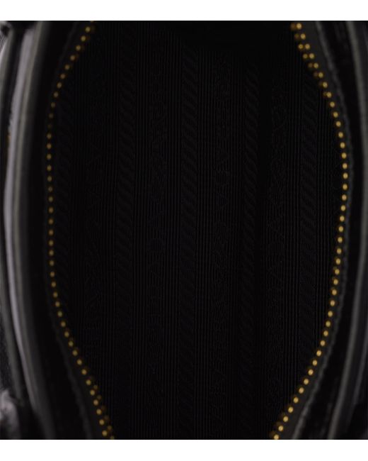 Prada Black Mini Leather Bonnie Top-Handle Bag