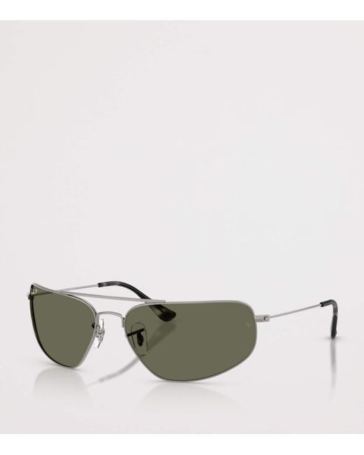 Ray-Ban Green Rectangle Sunglasses