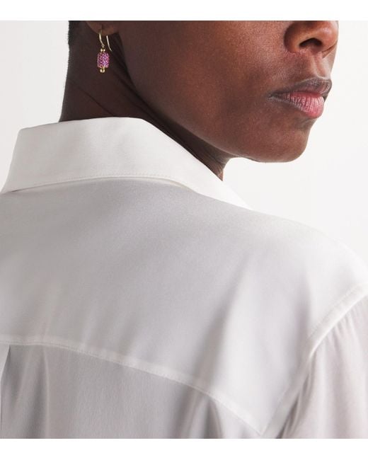 Emily P. Wheeler Pink And Sapphire Barrel Drop Earrings