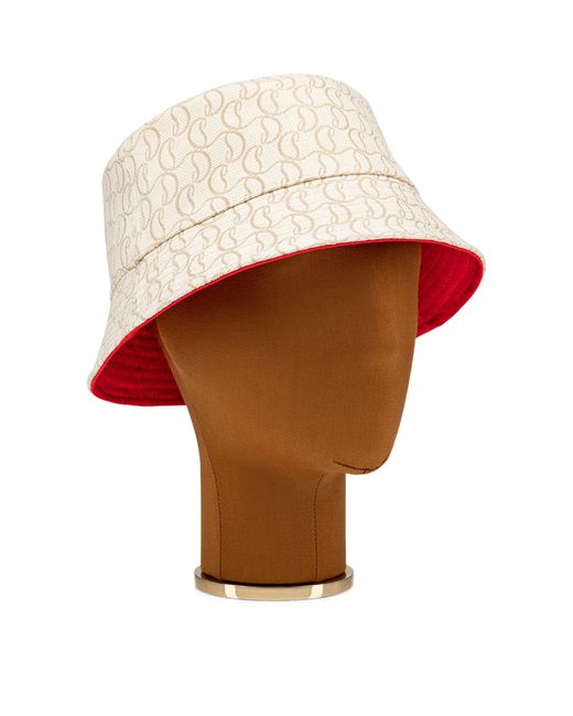 Christian Louboutin Natural Bobino Jacquard-monogram Bucket Hat for men