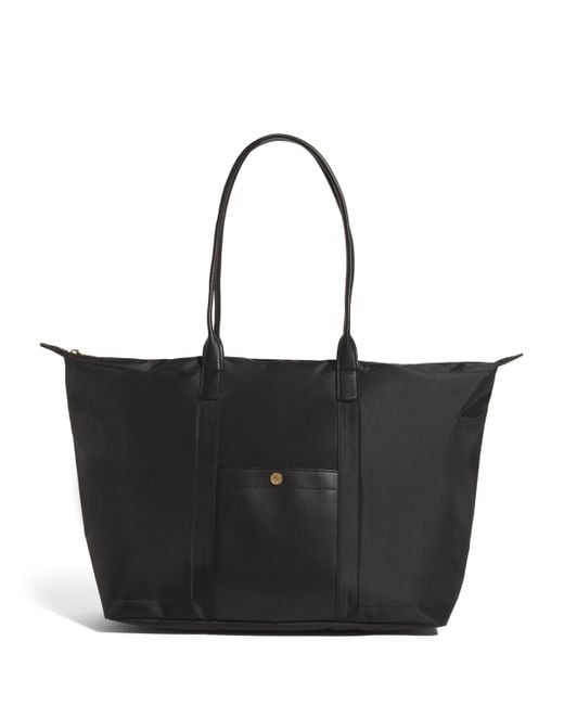 Harrods Black Medium Nylon Tote Bag