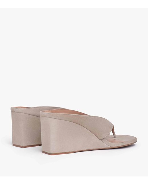 Alaïa Pink Suede Cube Wedge Sandals 75