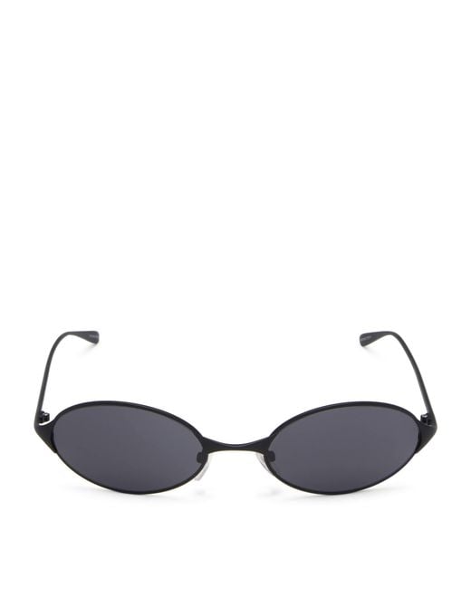 McQueen Blue Metal Sunglasses