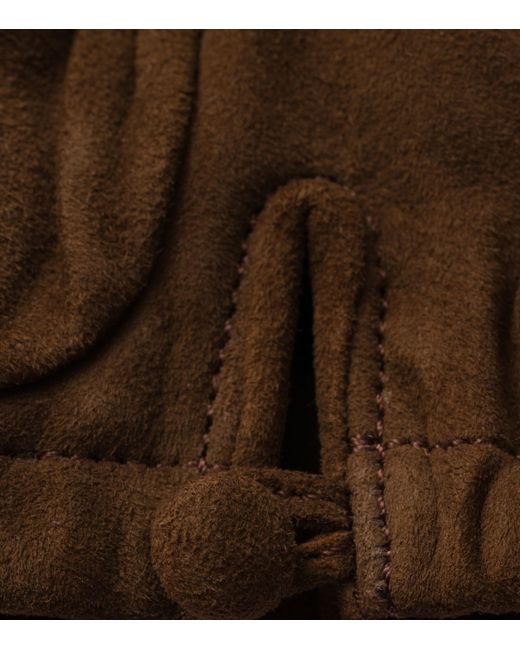 Prada Brown Suede Gloves