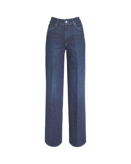 PAIGE Blue Sasha High-Rise Straight Jeans