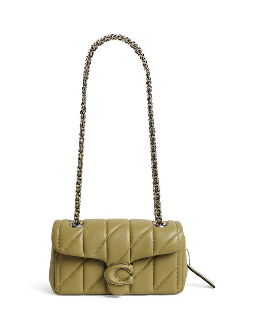 COACH Green Quilted Leather Tabby Shoulder Bag