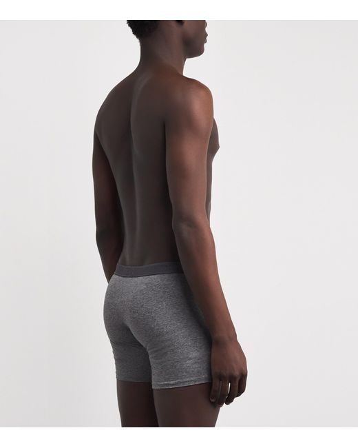 Derek Rose Gray Pima Cotton Stretch Open Trunks for men