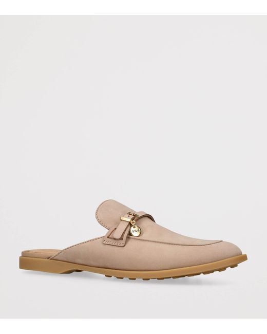Tod's Brown Suede Slippers