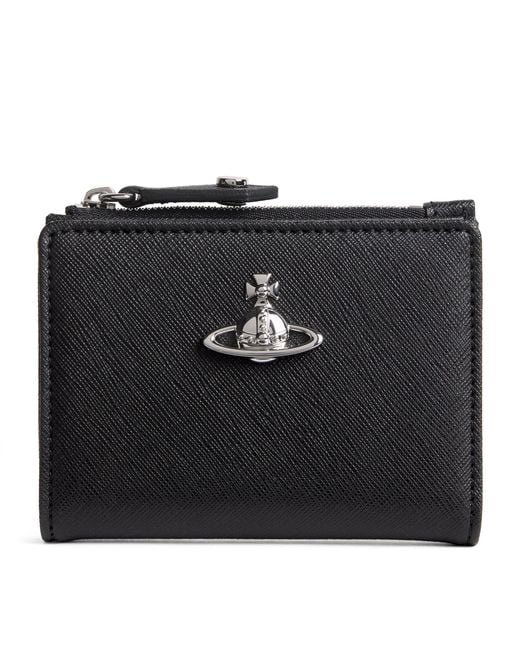 Vivienne Westwood Black Saffiano Leather Card Holder for men