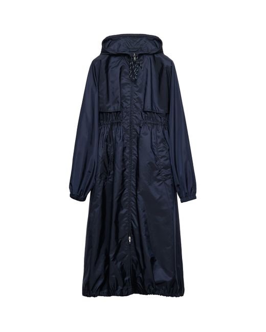 Prada Blue Re-Nylon Longline Rain Coat