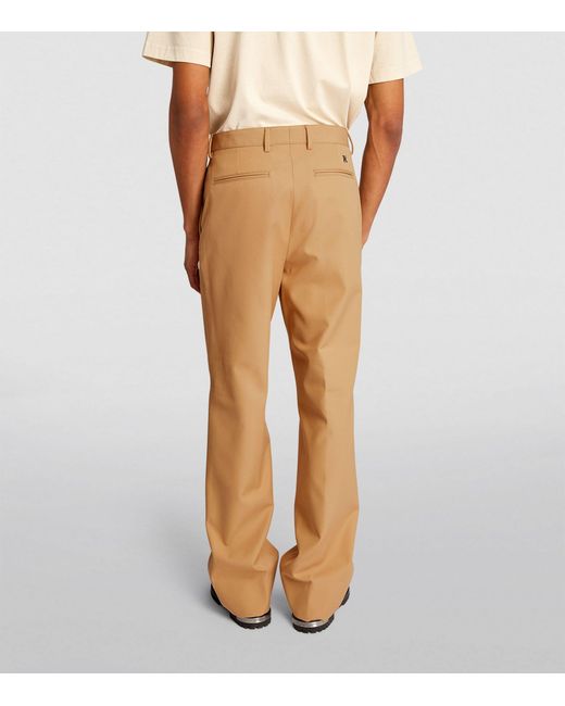 Palm Angels Natural Cotton-blend Tailored Trousers for men