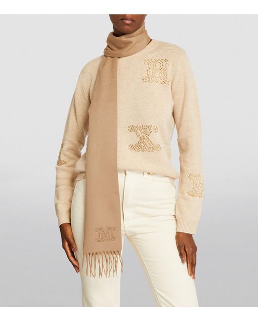 Max Mara Natural Cashmere Scarf