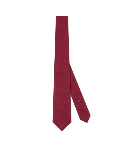 Gucci Red Silk Horsebit Tie for men