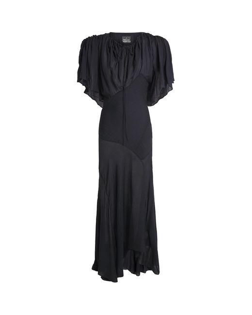 Vivienne Westwood Black Gauze Priscilla Maxi Dress