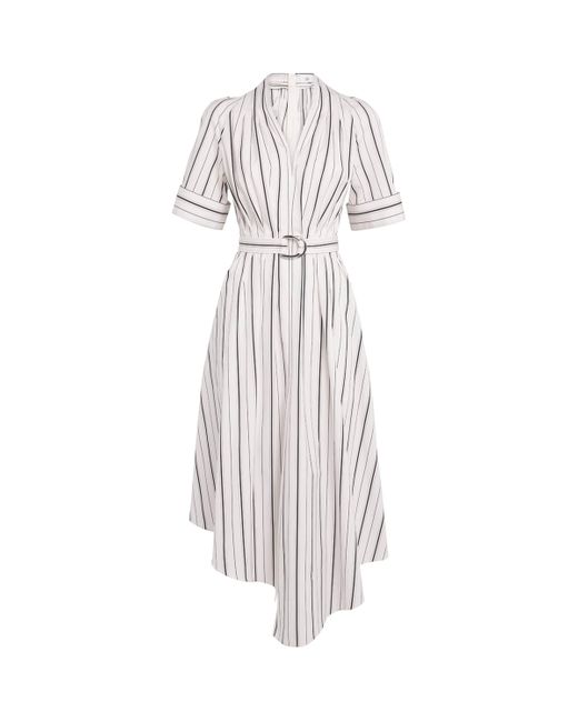 Adam Lippes White Belted Nansi Midi Dress