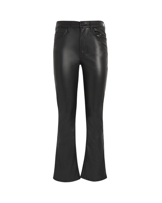 Mother Black The Insider Flood Leather Trousers