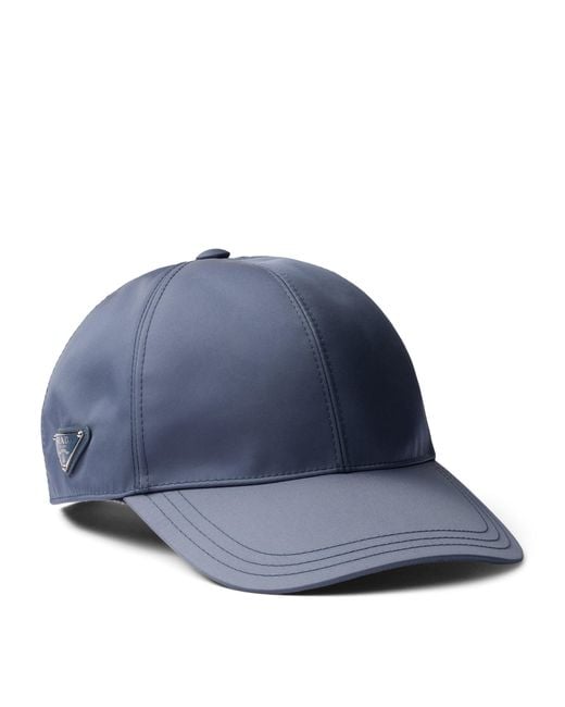 Prada Blue Re-Nylon Baseball Cap for men
