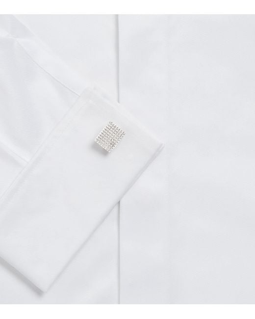Dunhill White Hobnail And Reed Tile Cufflinks for men