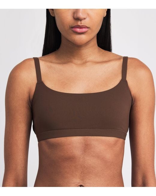 Skims Brown Fits Everybody Scoop-Neck Bralette