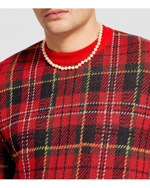Vivienne Westwood White Faux Pearl Necklace for men