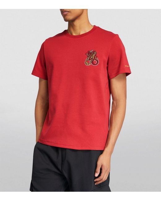Moose Knuckles Embroidered-dragon T-shirt for men