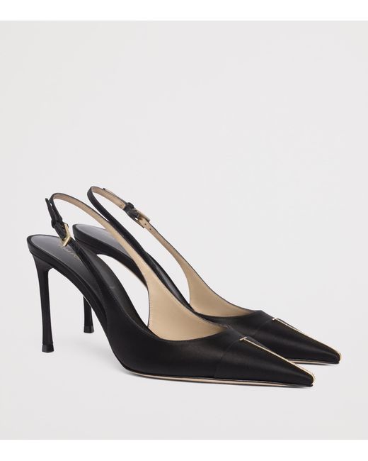 Tom Ford Black Satin Slingback Pumps 105