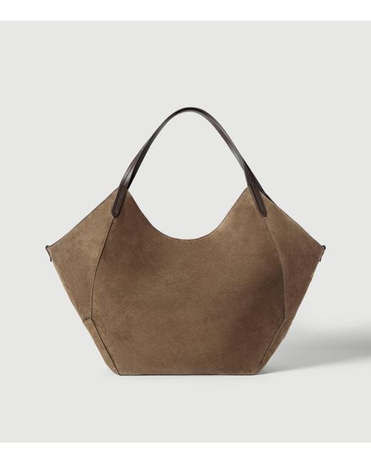 Brunello Cucinelli Brown Prince Of Wales Check-Lined Bc Duo Tote Bag