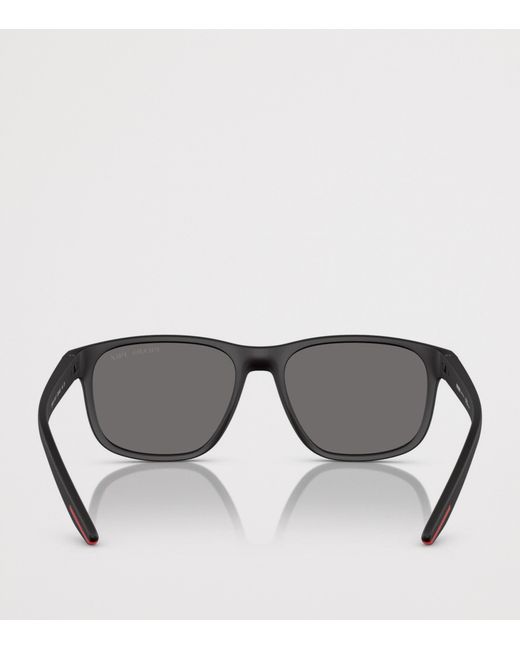 Prada Linea Rossa Gray Injected Pillow Sunglasses for men