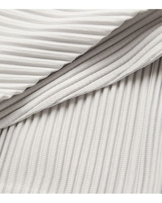 Homme Plissé Issey Miyake White Pleated Zip-Up Cardigan for men