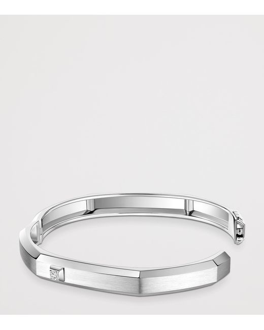 Messika White Moderniste Medium And Diamond Bangle